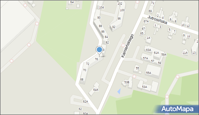 Wrocław, Kamieńskiego Henryka Michała, 78, mapa Wrocławia