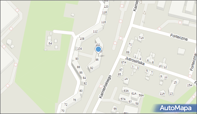 Wrocław, Kamieńskiego Henryka Michała, 98, mapa Wrocławia