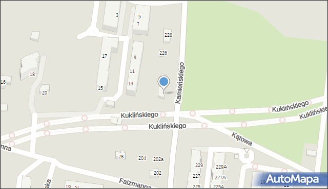 Wrocław, Kamieńskiego Henryka Michała, 222, mapa Wrocławia