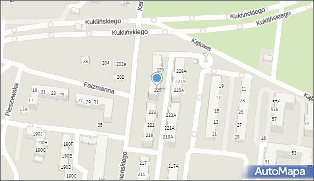 Wrocław, Kamieńskiego Henryka Michała, 225, mapa Wrocławia