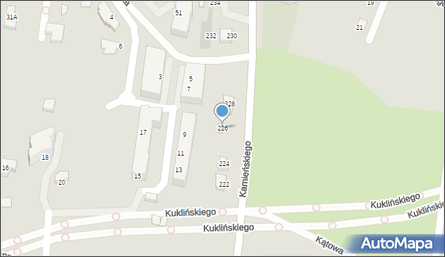 Wrocław, Kamieńskiego Henryka Michała, 226, mapa Wrocławia