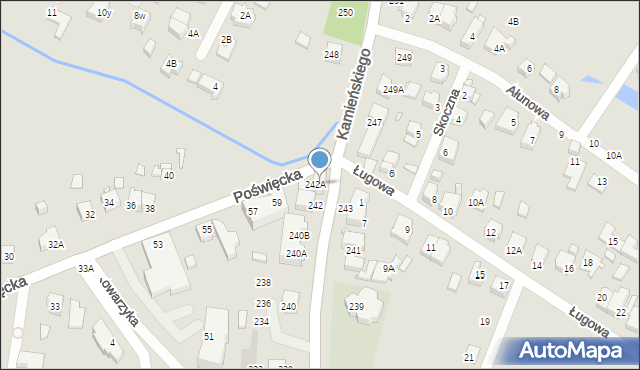 Wrocław, Kamieńskiego Henryka Michała, 242B, mapa Wrocławia