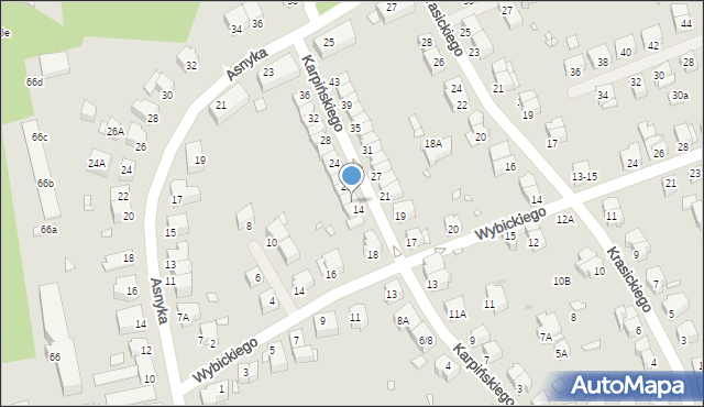 Wrocław, Karpińskiego Franciszka, 16, mapa Wrocławia