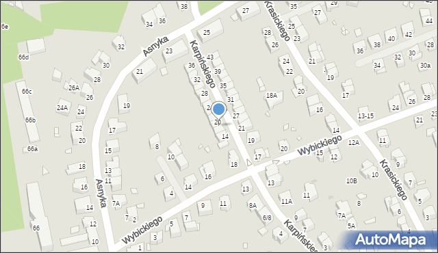 Wrocław, Karpińskiego Franciszka, 18, mapa Wrocławia