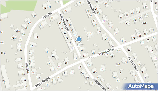 Wrocław, Karpińskiego Franciszka, 21, mapa Wrocławia