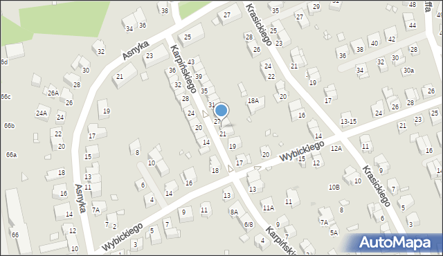 Wrocław, Karpińskiego Franciszka, 25, mapa Wrocławia