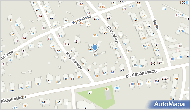 Wrocław, Karpińskiego Franciszka, 5A, mapa Wrocławia