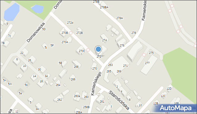 Wrocław, Kamieńskiego Henryka Michała, 272, mapa Wrocławia