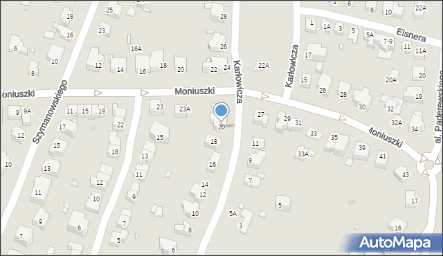 Wrocław, Karłowicza Mieczysława, 20, mapa Wrocławia