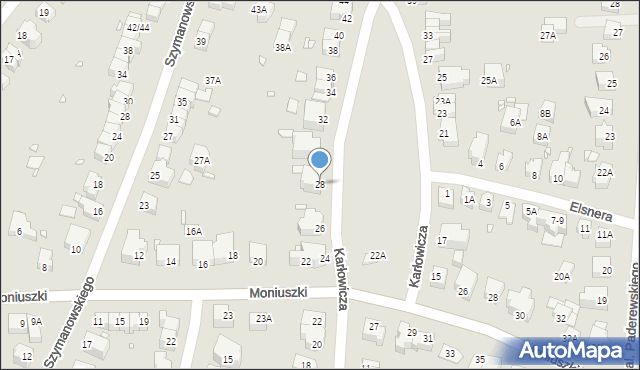 Wrocław, Karłowicza Mieczysława, 28, mapa Wrocławia