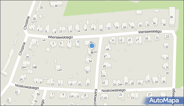 Wrocław, Karłowicza Mieczysława, 56, mapa Wrocławia