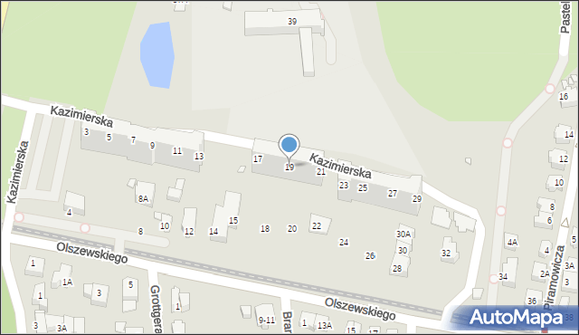 Wrocław, Kazimierska, 19, mapa Wrocławia