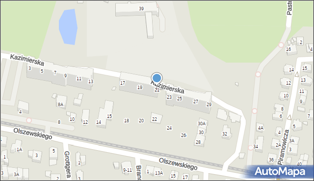 Wrocław, Kazimierska, 21, mapa Wrocławia