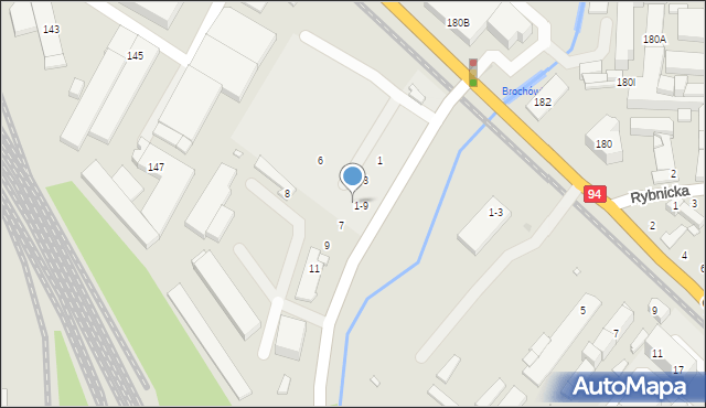 Wrocław, Karwińska, 5, mapa Wrocławia