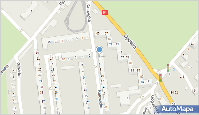 Wrocław, Katowicka, 4, mapa Wrocławia