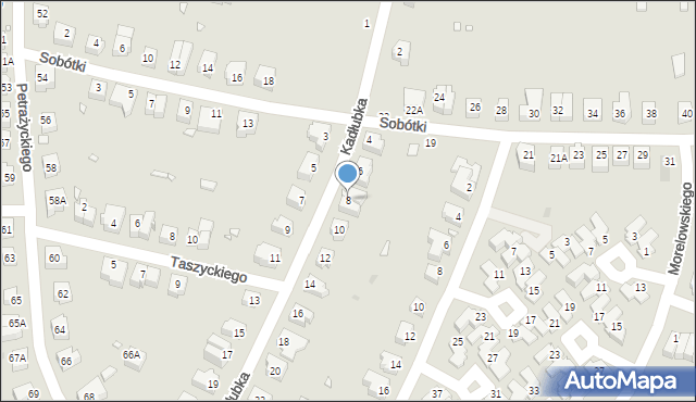 Wrocław, Kadłubka Wincentego, bp., 8, mapa Wrocławia