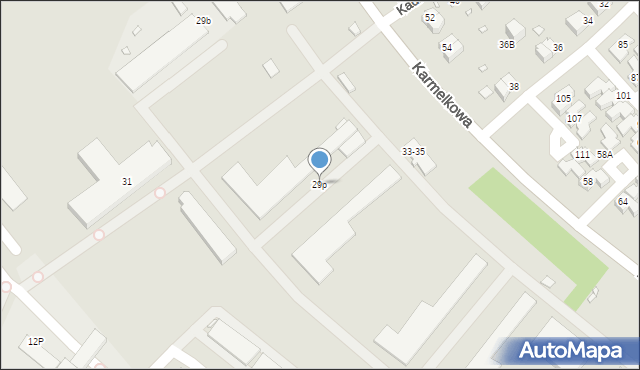 Wrocław, Karmelkowa, 29p, mapa Wrocławia