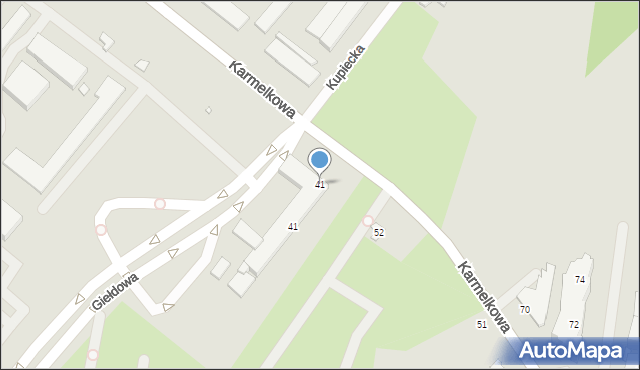 Wrocław, Karmelkowa, 41, mapa Wrocławia