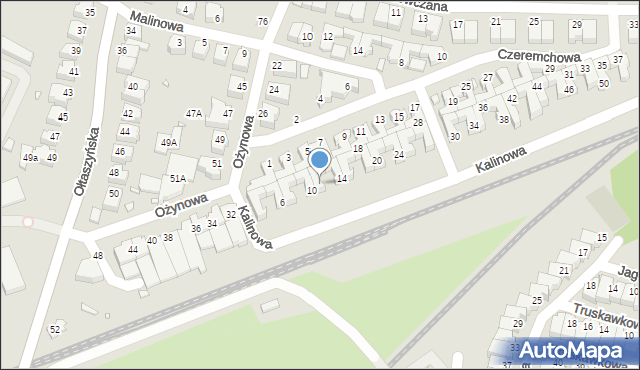 Wrocław, Kalinowa, 12, mapa Wrocławia