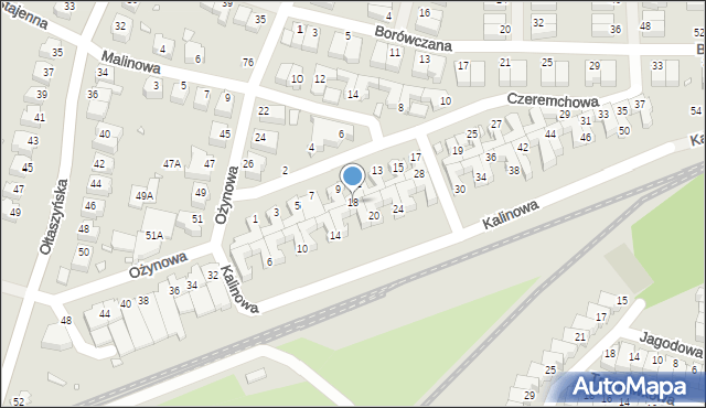 Wrocław, Kalinowa, 18, mapa Wrocławia