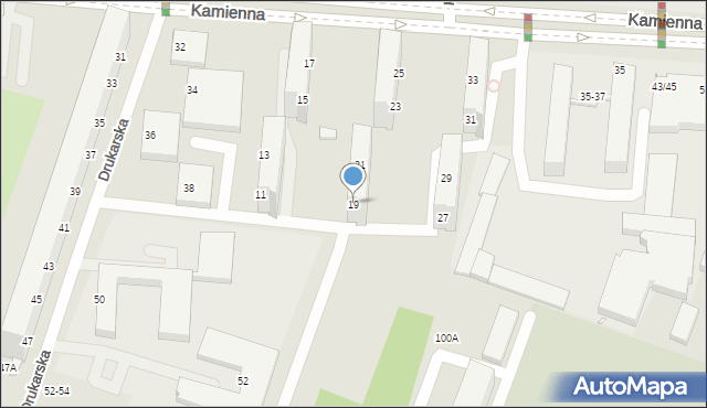 Wrocław, Kamienna, 19, mapa Wrocławia