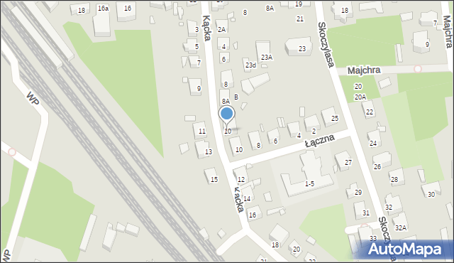 Wrocław, Kącka, 10, mapa Wrocławia