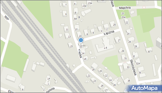 Wrocław, Kącka, 12, mapa Wrocławia