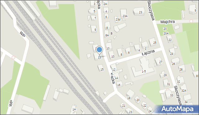 Wrocław, Kącka, 13, mapa Wrocławia