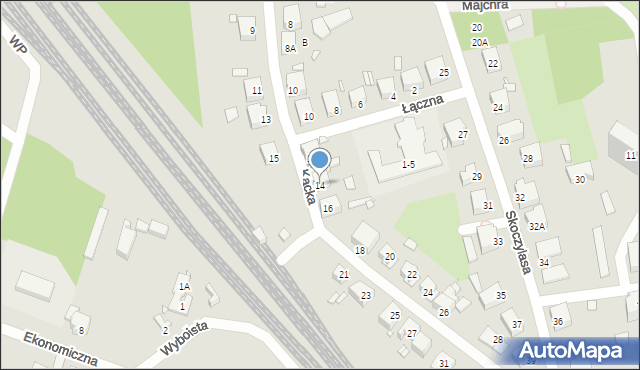 Wrocław, Kącka, 14, mapa Wrocławia