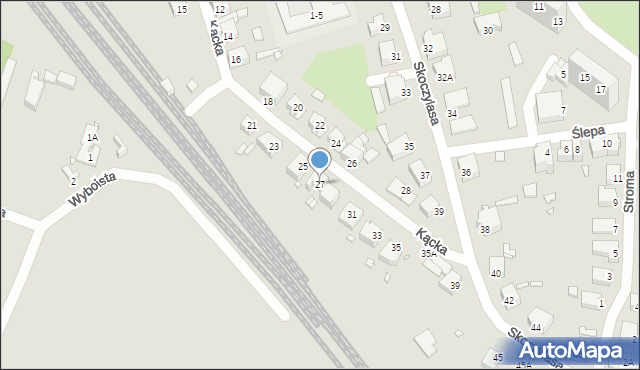 Wrocław, Kącka, 27, mapa Wrocławia