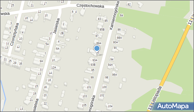 Wrocław, Kamiennogórska, 93, mapa Wrocławia