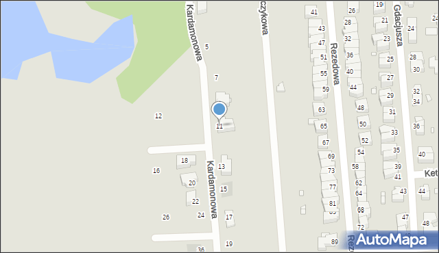 Wrocław, Kardamonowa, 11, mapa Wrocławia