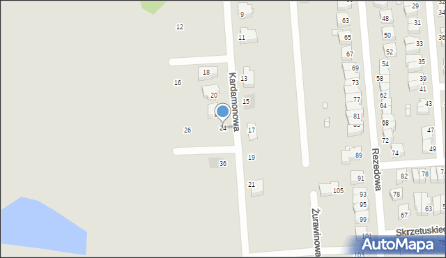 Wrocław, Kardamonowa, 24, mapa Wrocławia