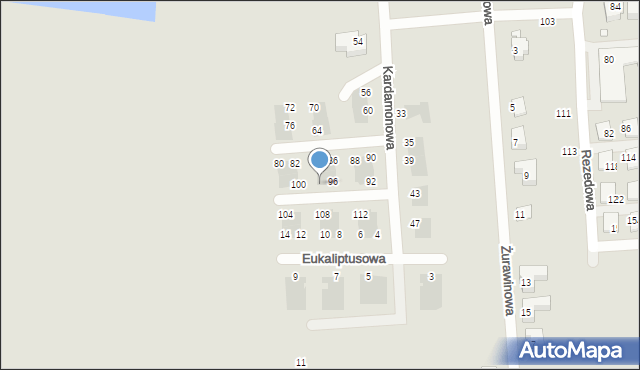 Wrocław, Kardamonowa, 98, mapa Wrocławia