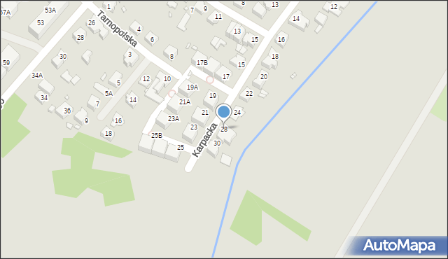 Wrocław, Karpacka, 28, mapa Wrocławia