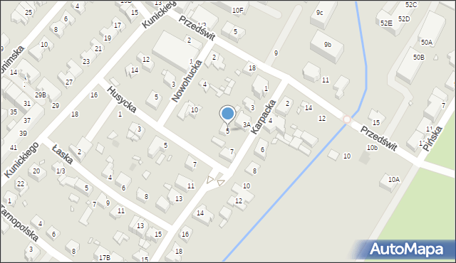 Wrocław, Karpacka, 5, mapa Wrocławia