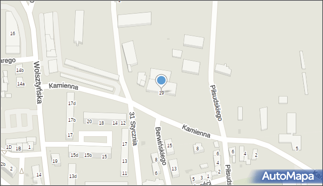 Wschowa, Kamienna, 19, mapa Wschowa