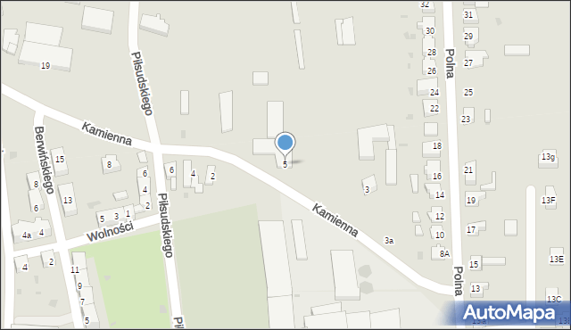 Wschowa, Kamienna, 5, mapa Wschowa