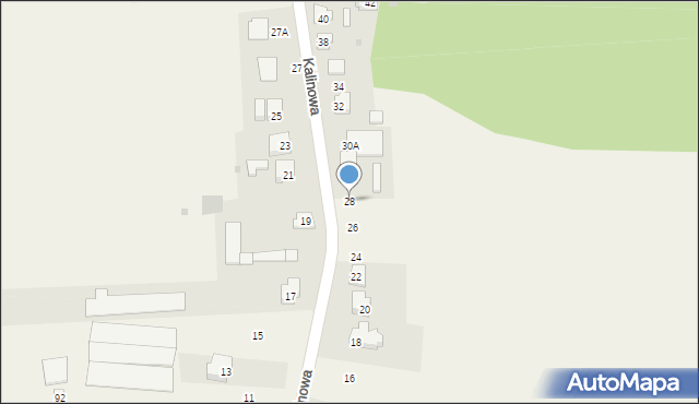 Wsola, Kalinowa, 28, mapa Wsola