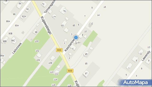 Wyględy, Kasztanowa, 6, mapa Wyględy