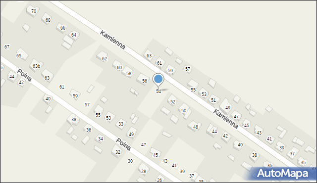 Wysocko Wielkie, Kamienna, 54, mapa Wysocko Wielkie