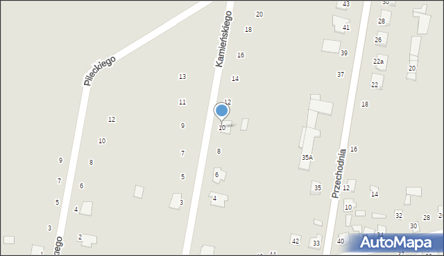 Wysokie Mazowieckie, Kamieńskiego-Huzara Kazimierza, kpt., 10, mapa Wysokie Mazowieckie