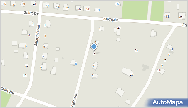 Wyszków, Kalinowa, 5, mapa Wyszków