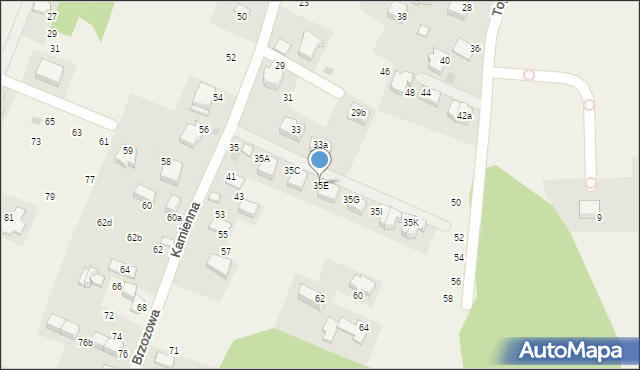 Zabierzów, Kamienna, 35E, mapa Zabierzów