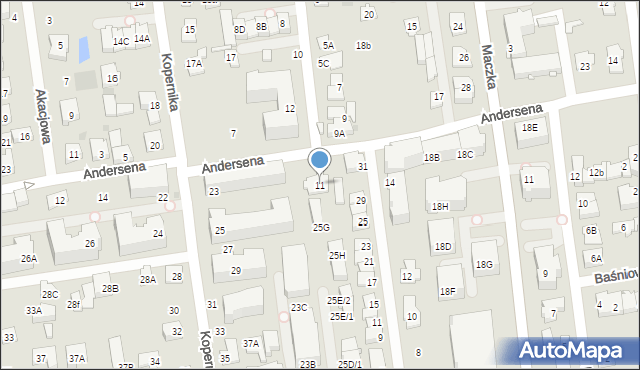 Ząbki, Kaszubska, 11, mapa Ząbki