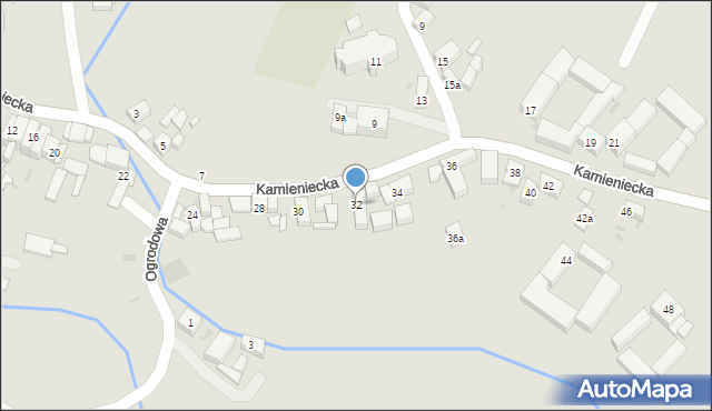 Ząbkowice Śląskie, Kamieniecka, 32, mapa Ząbkowice Śląskie