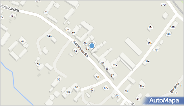 Ząbkowice Śląskie, Kamieniecka, 33, mapa Ząbkowice Śląskie