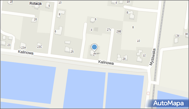 Zaborze, Kalinowa, 27, mapa Zaborze