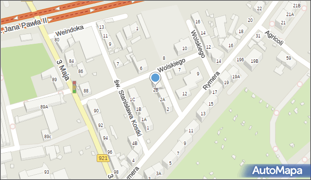 Zabrze, Kaźni Oświęcimskiej, 2B, mapa Zabrza