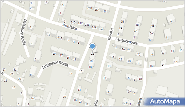 Zabrze, Kawika Adama, 22, mapa Zabrza